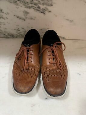 Cole Haan Brown Men's 2.ZERØGRAND Laser Wingtip Oxfords